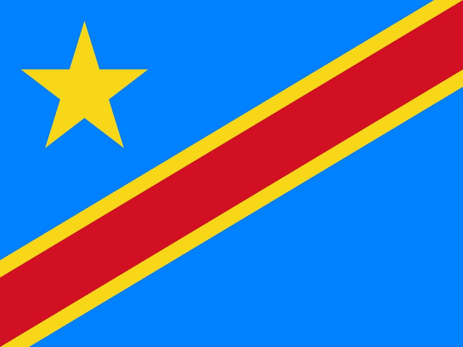 Static image of the Democratic Republic of Congo flag