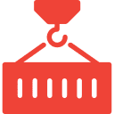 Icon representing a shipping container for cargo recovery