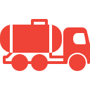 Icon of a fuel or chemical tanker truck