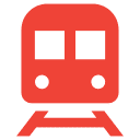 Icon of a train or rail vehicle for industrial recovery