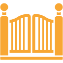 Gate of 911’s secure parking and storage facility in the DRC